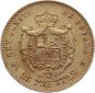Preview: Spanien 25 Pesetas 1880 MS M - Alfonso XII.